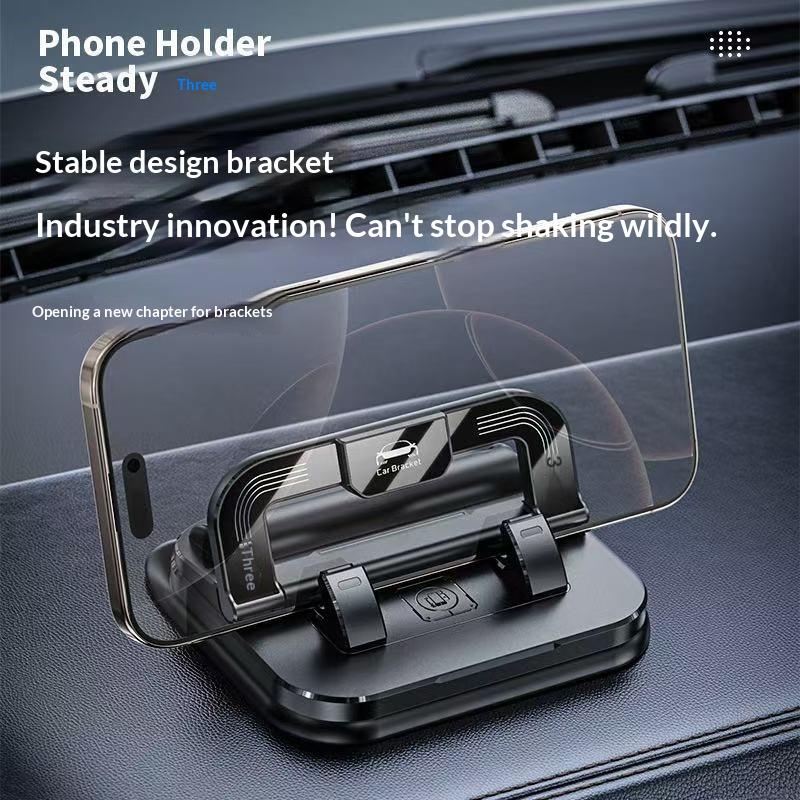 1Pcs Easy Install Vehicle Mobile Phone Holder 360° Rotatable Universal Car Phone Holder With Number Plate Dashboard Mount