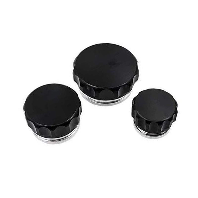 Car Aluminum Weldable Fuel Tank Filler Neck Set Universal Weld-on Fuel Water Inlet Pipe With Radiator Coolant Reservoir Caps 2 P