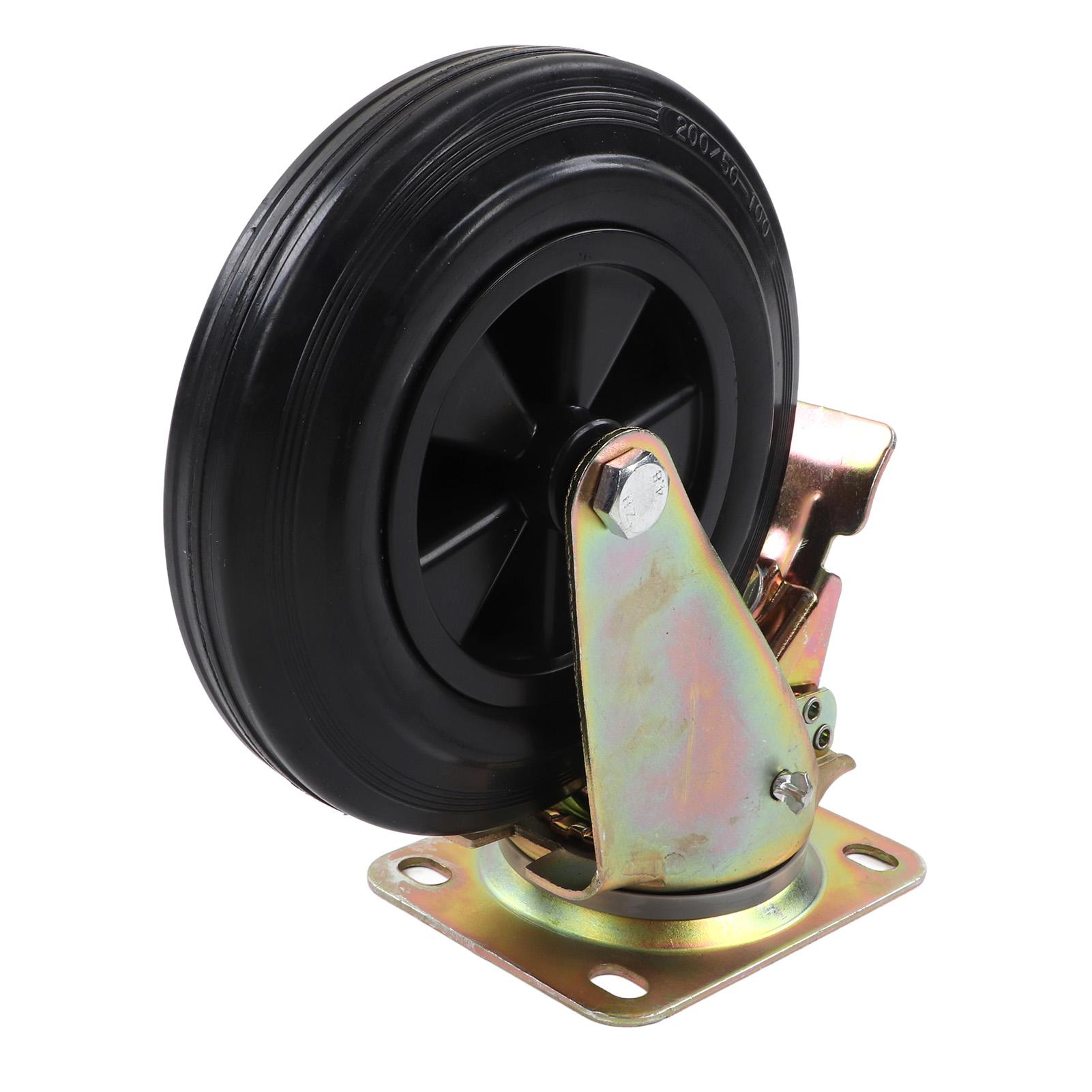 

8-дюймовое колесо ролик с полиуретановой подошвой, малошумное, ударопрочное, замена ролика с тормозом для тележки