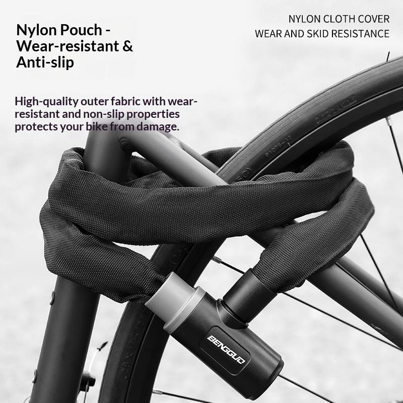 BENGGUO Anti Theft Bike Chain Lock for Bicycle/Motorcycle/Electric Scooter Portable Zinc Alloy Core Security Lock