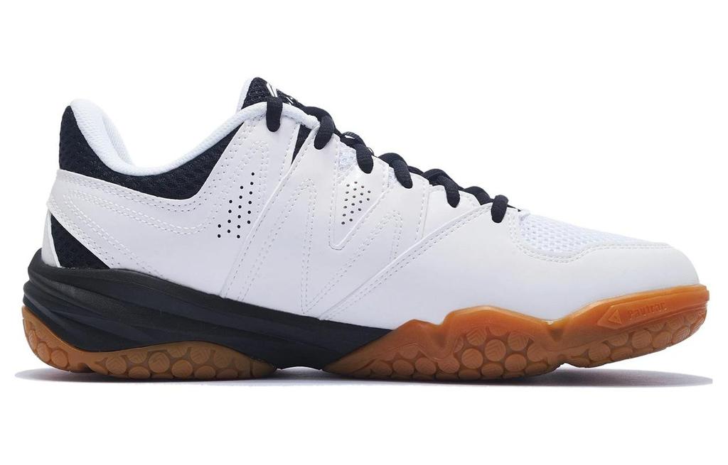 Li Ning Racetrack Encounter Textile, Synthetic Leather Slip Resistant Abrasion Resistant Low top Badminton Shoes Men's AYTQ033-4