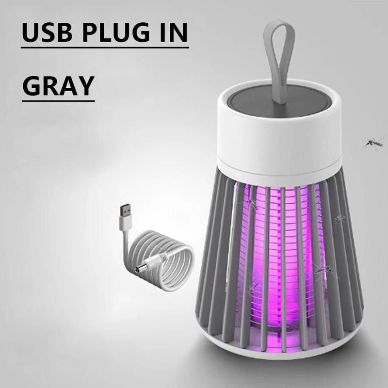 

USB-розряд електричним струмом Bug Zapper Mosquito Killer Lamp Repellent Anti Mosquito Fly Insect Trap Home Outdoor Camping Mosquito Lights Gray Plug-in mode