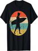 Surfer silhuett Retro surfing T-skjorte