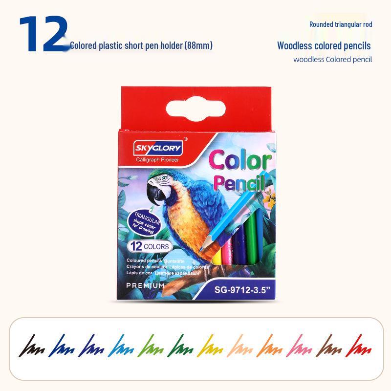 Eco-Friendly Hexagonal Oil-Based Colored Pencils - 48 Color Set for Students Plastic Colored Pencil