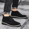 Large Size Autumn Men's Matte Leather Shoes British Style Zhongbang Foreign Trade Business Casual Shoes Increase In Tide