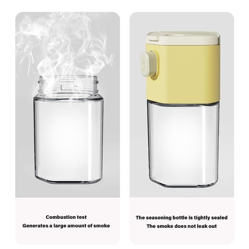 Double Purpose Glass Salt And Spices Shaker With Measuring Dispensing And Leakproof Design For Kitchen Dining Table