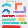 Montessori Baby Creative Toy Graphics Geometric Pegboard Puzzle with Cards Childhood Educational Toy for Preschool Children Kids