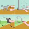 Pet Cat Dog Door Transparent 4 Way Locking Cat Doors Pet Door Cat Kennel Pet Door for Cats Small Dogs Puppy Access Hole Supplies