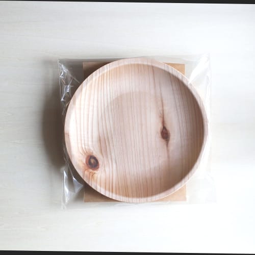 KIZARA Paper Plate-Like Wooden Plates (#2 Round Plates, 8-Count) Disposable Dishes, Made from Thin Wood