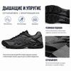 Asics Gel-Flux 4 Comfortable Versatile Fabric Synthetic Leather Durable Breathable Rebound Low-Top Running Shoes Men Sneaker Gray Black 1011A614-032