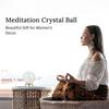 Crocon 55mm Selenite Stone sphere Ball with Metal Stand 1400+ Carats Gemstone Ball Healing Sphere Sculpture Figurine Photography Crystal Sphere