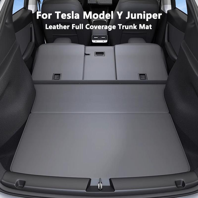 For Tesla Model Y Juniper Trunk Mat Full Coverage Trunk Both Side Guards Seat Backrest Protective Pad Cargo Liner Anti Dirty Mat