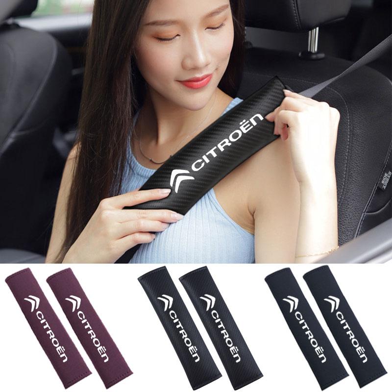 Auto Interior Seat Belt Padding For Citroen C1 C2 C4 5 C4L C8 Berlingo Xsara Picasso Crosser C-ELYSEE JUMPY NEMO VTS Accessories