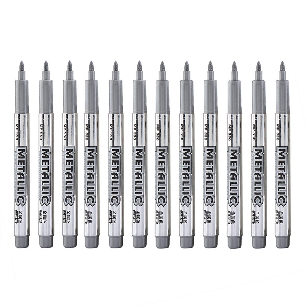 12Pcs Marking Pen Permanent Marker Greeting Cards Album Scrapbook   Writing Drawing (Golden)