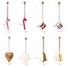NEW Multicolor Christmas Hanging Decoration Nordic Heart Star Bell Drop Ornaments Photo Prop Iron Art Hang Pendants Festival
