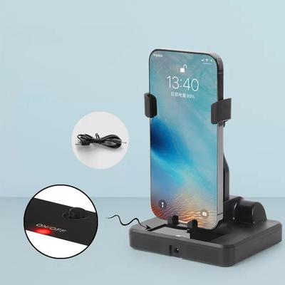 Mobile Phone Automatic Step Shaker Desk Mute Black Shake Phone Stand Support Holder Swing Automatic X5P2