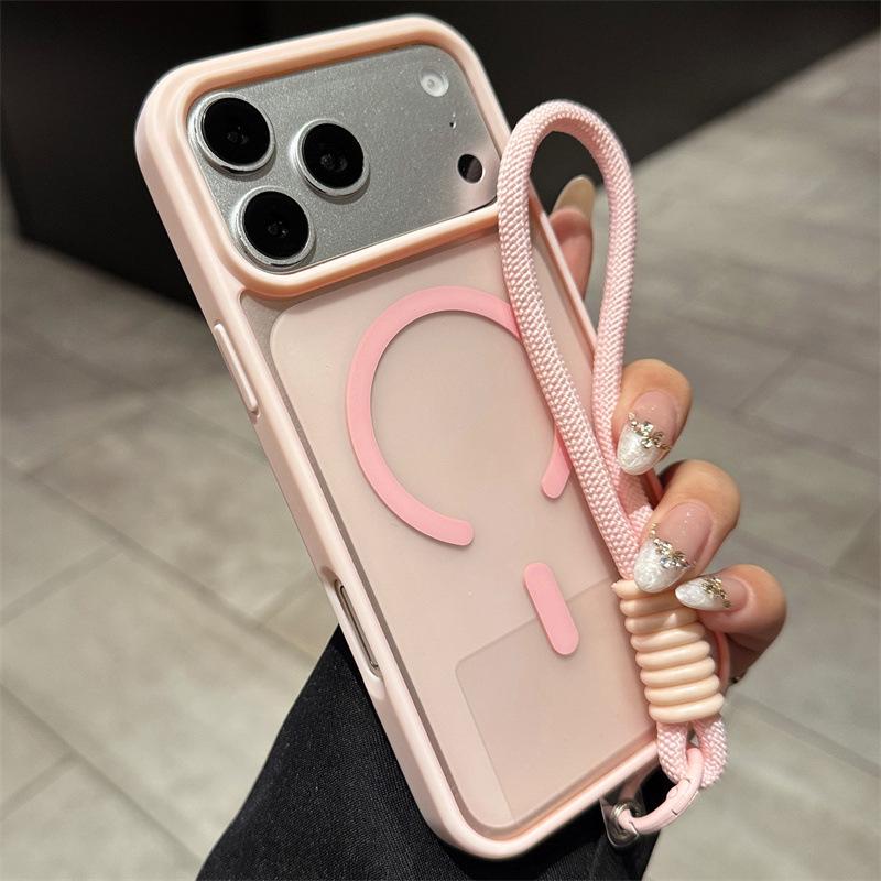 

Frosted Magnetic iPhone 17 Pro Case with Lanyard, Compatible with iPhone 11/12/16/17 iPhone 11 Pro Max