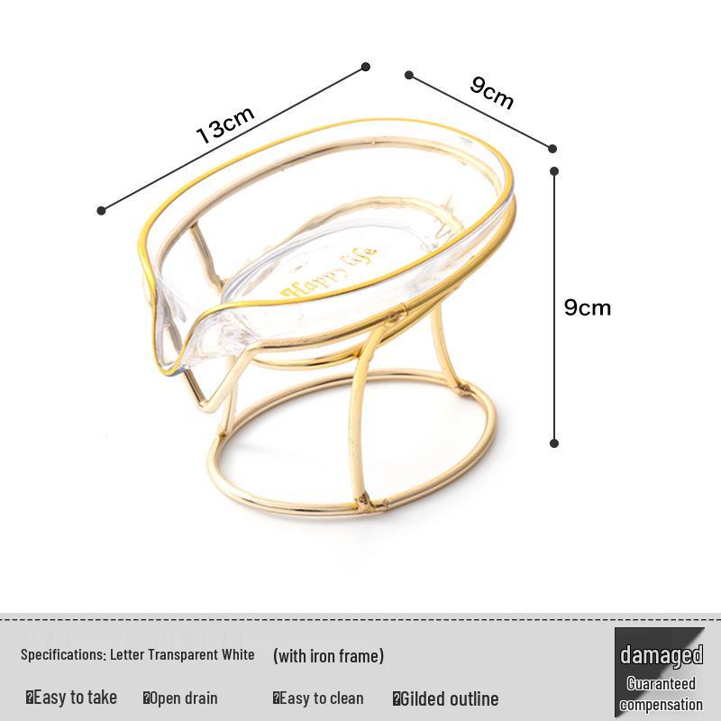 

Элегантная мыльница с горячим тиснением - Креативная, настенная полка для хранения в ванной комнате прозрачный белый