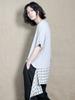 Deumakeu Unisex Pin Check Lab Short Sleeve Oversized T-Shirt Gray