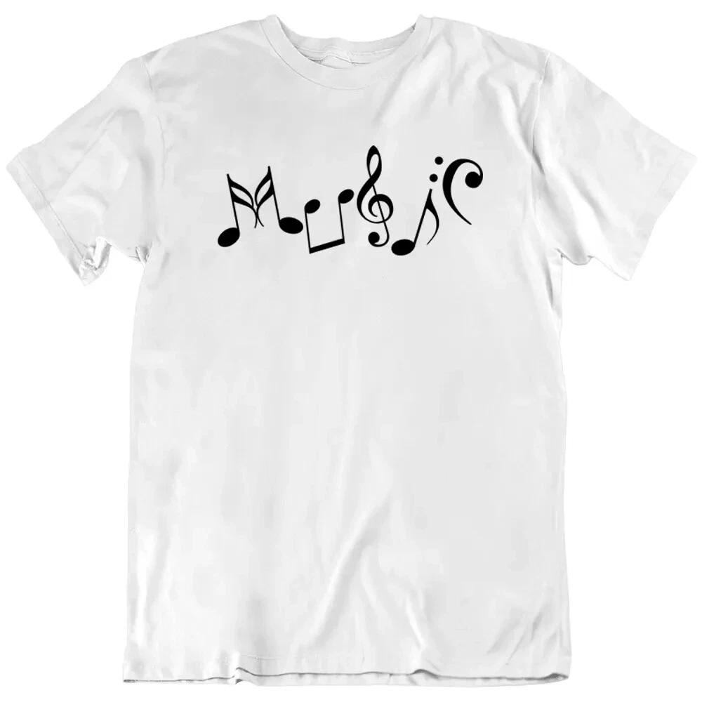Music Note Symbol, Letters Records Band Instruments Love T Shirt Tee Gift New