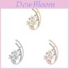 Geometric Alloy Cat Eye Stone Flower Brooch With Electroplating For Women And Men