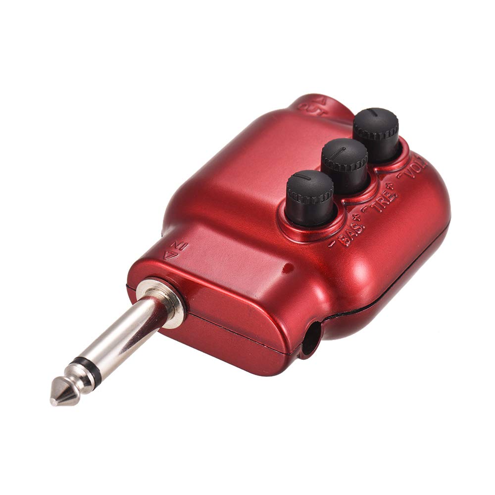 

Guitar Mini Preamp Preamp Plug with Bass Treble EQ Volume Control for Acoustic Guitar Preamp, 6.35mm