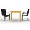 VidaXL 3-Piece Garden Dining Set Table and Patio Dining Chairs Outdoor Furniture Dining Furniture 3067690