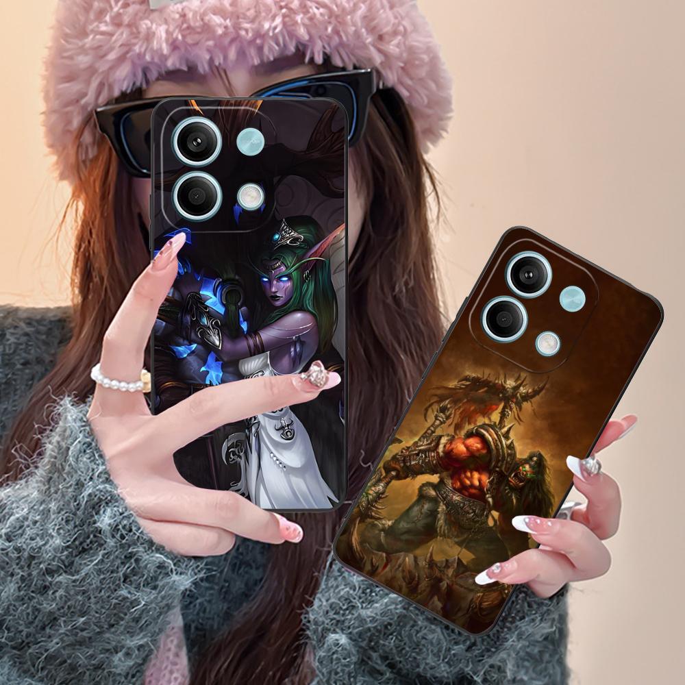 WOW Game Fashion Phone Case for Xiaomi POCO M6 M5 M4 M3 X7 X6 X5 X4 X3 F6 F5 F4 Pro GT 5G Black Cover Smartphone Cellphones