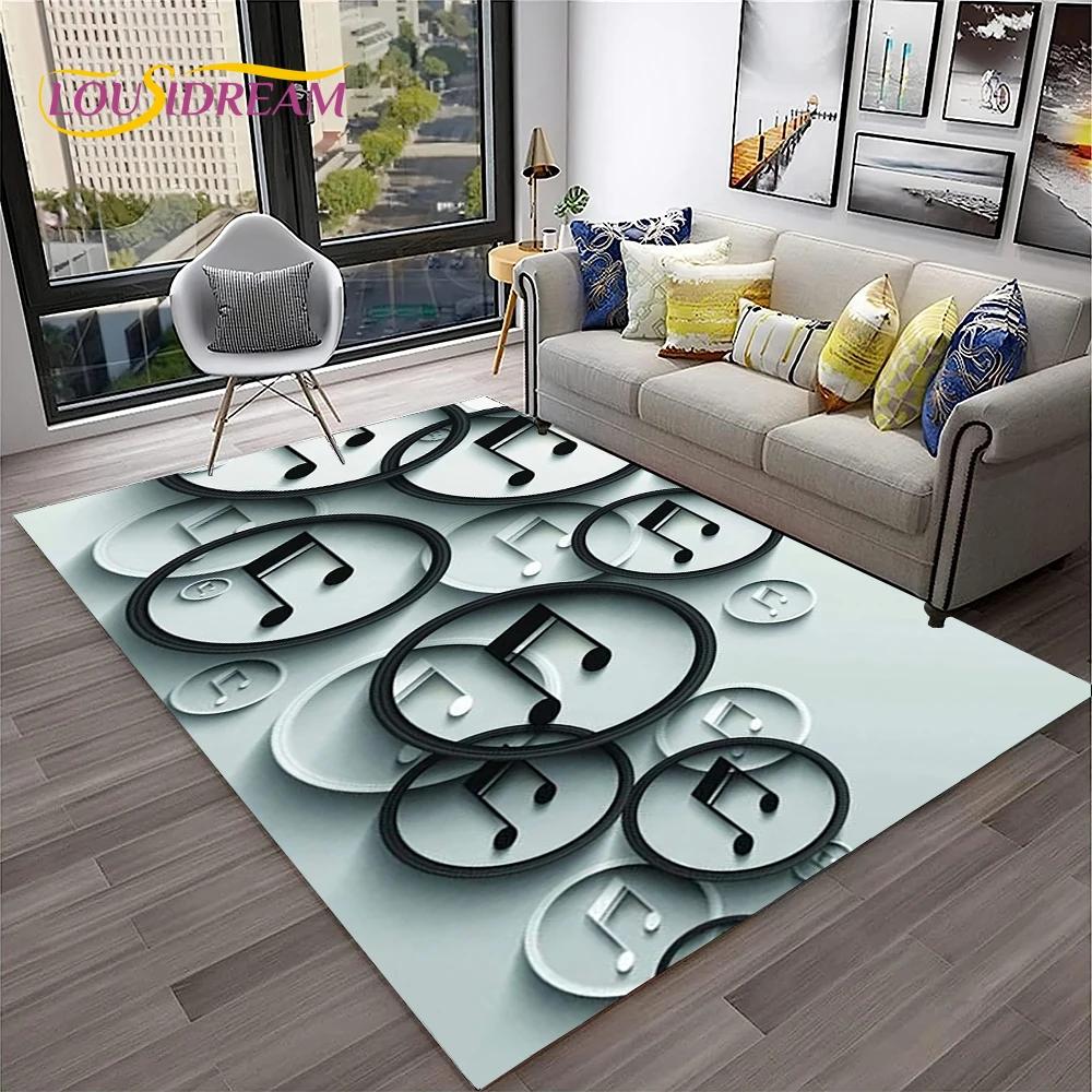 Music Art 3D Vinyl Record Retro Carpet Rug for Home Living Room Bedroom Sofa Doormat Decor,Kid Play Area Rug Non-slip Floor Mat