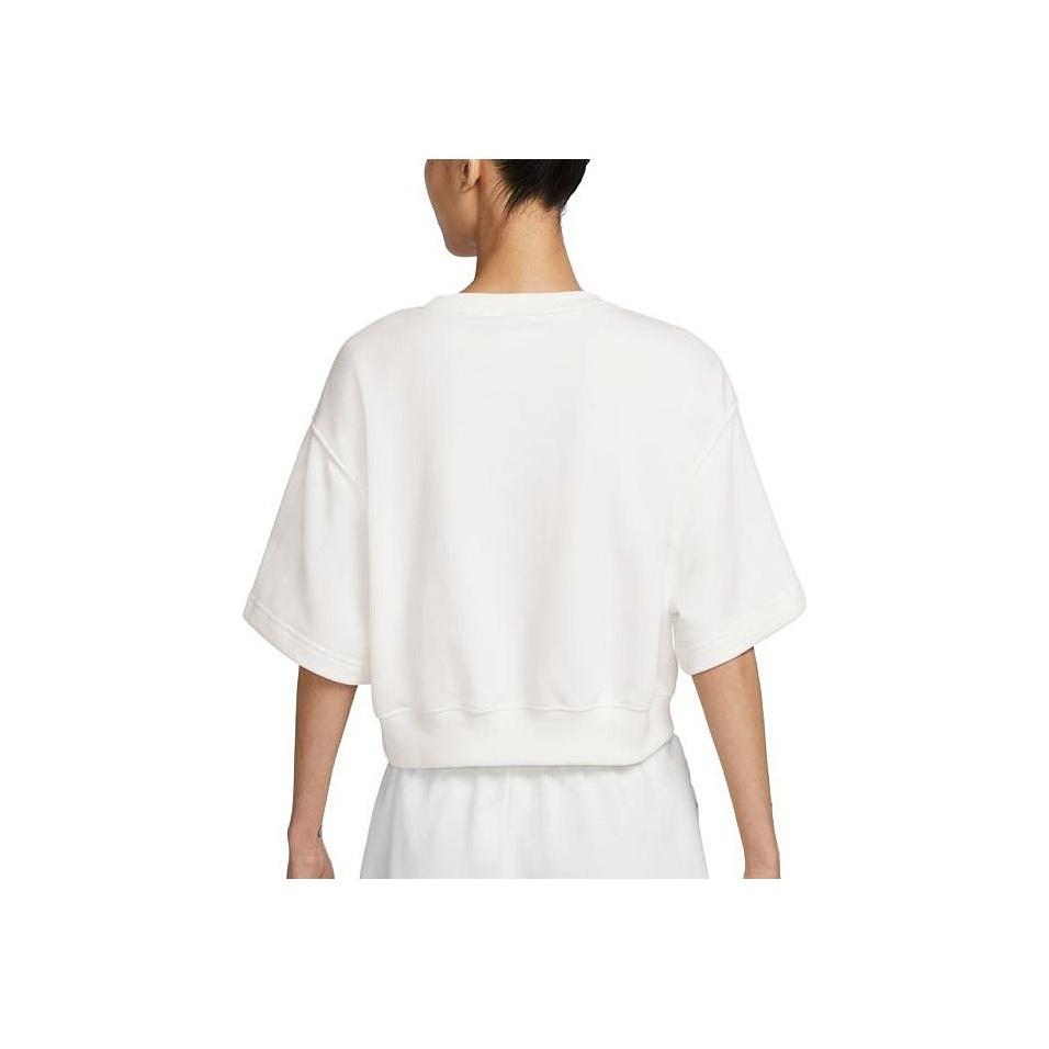 Nike Sportswear City Utility Women's French Terry Short-Sleeve Top Sail Black DV8039-133