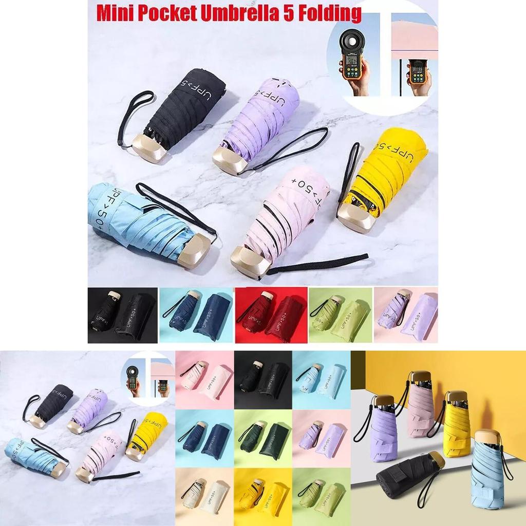 Stylish And Compact Folding Sun Umbrella For Women With Uv Protection And Rain Shield