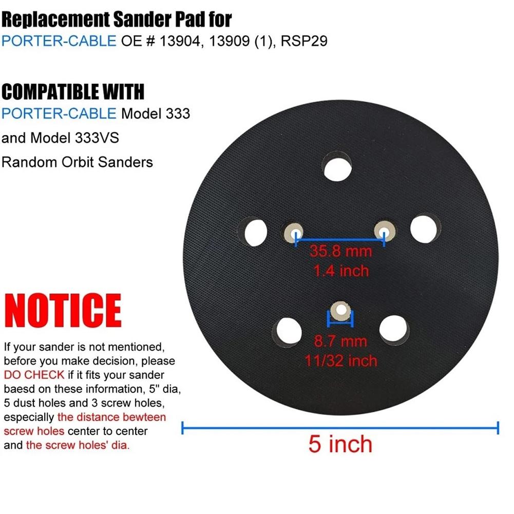 125mm Sander Pad Polishing Polishing Machine 5-hole