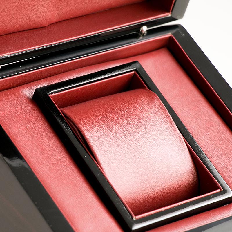Solid Wood Painted Jewelry and Watch Box with Flip Lid - High-End Gift Packaging In Stock