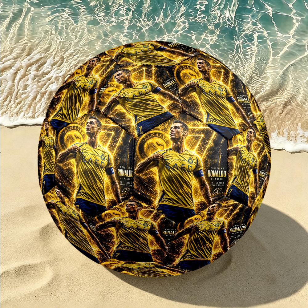 1pc Golden Number Seven Soccer Ball Size 5, Suitable for Practice Matches/tournament Training,Lightweight and Durable. Cl7025