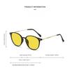Fashionable Ultralight Night Vision Myopia Glasses Unisex Classic Round Frame Anti-Glare Driving Day & Night Near Sight Eyewear