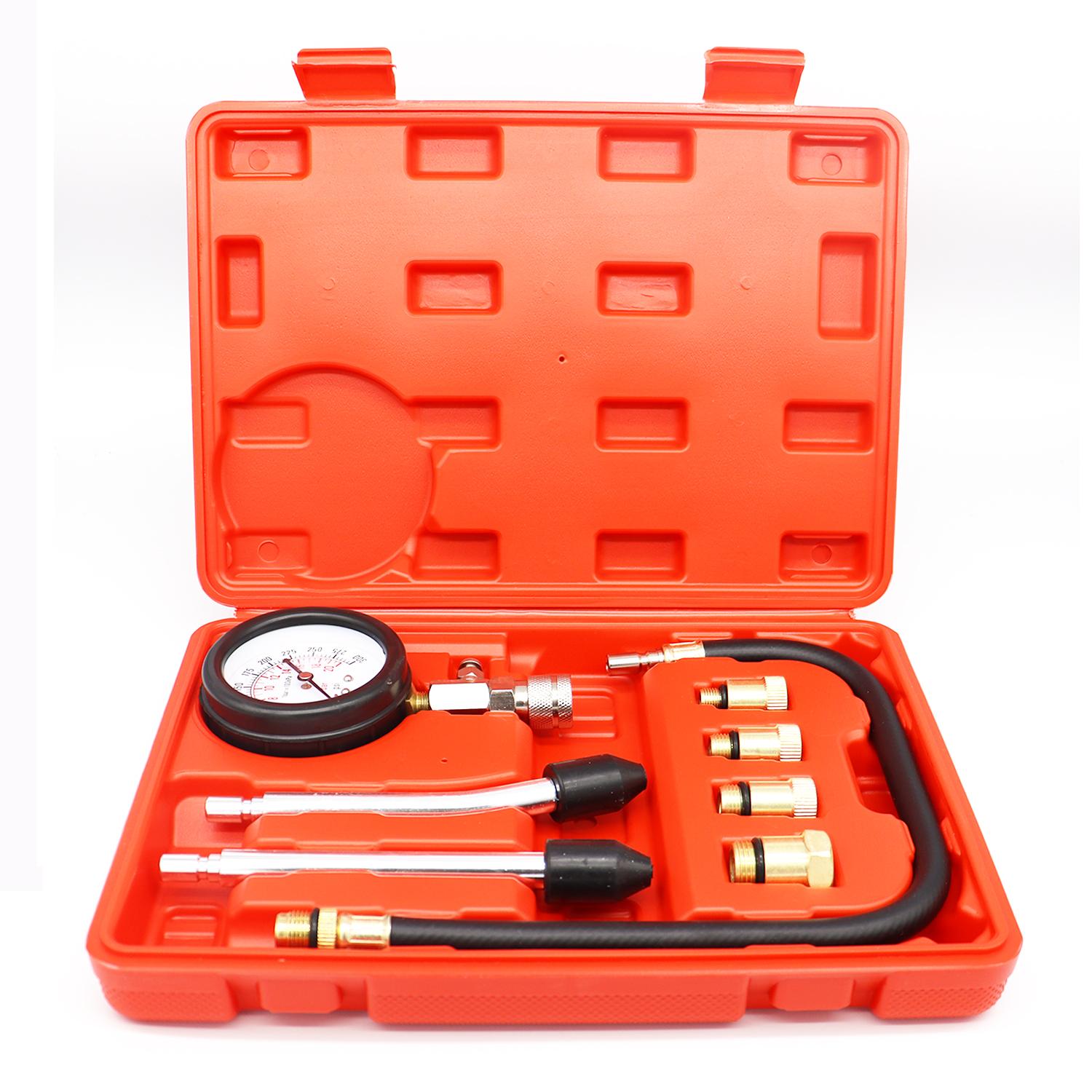 

Automotive Tools and Meters Cylinder Compressed Gas Engine Pressure Test Kit 8-piece Engine cylinder Compression Test Kit