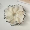 1Pcs New Korean Retro Folded Chiffon Oversize Scrunchies Women Sweet Temperament Fashion Exaggerated Hair Band Hair Accessorie