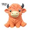 Relaxing Hand Therapy Toys Highland Cow Stress Relief Toy, Squeezable Cattle Sensory Soft Shape Toy Ball Fidget for Office Home and Classroom Anxiety