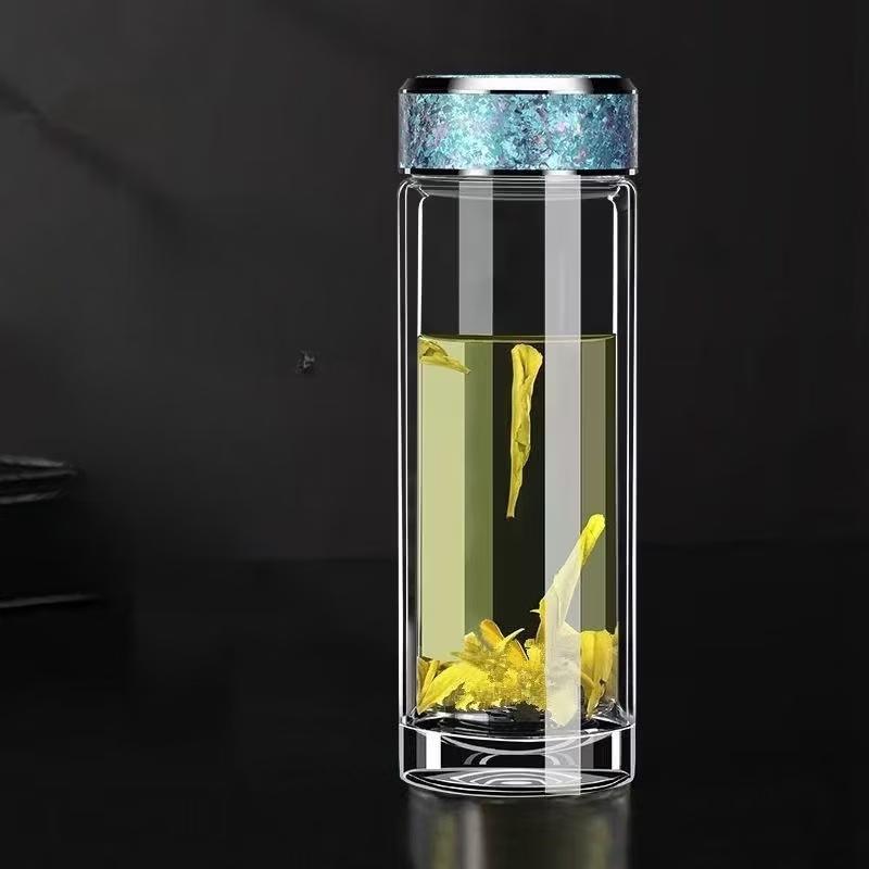 Shangqi Double Wall Crystal Glass Tea Cup