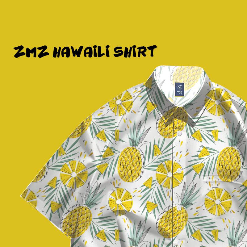 

Мужская Таиландская Гавайская Рубашка с Цветочным Принтом - Летний Пляжный Свободного Кроя Топ с Коротким Рукавом M