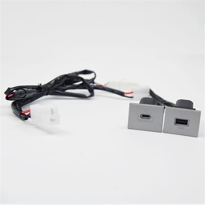 Car USB-A QC3.0 & USB-C PD Fast Charger Socket Panel Mount For Ford Focus MK2