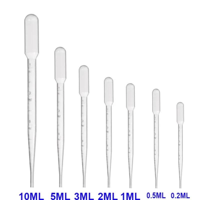 10pc Disposable Plastic Pipette Dropper Scale Graduated Pasteur Laboratory Liquid Dropper Cuentagotas for Lab Supplie 1/3/5/10ml