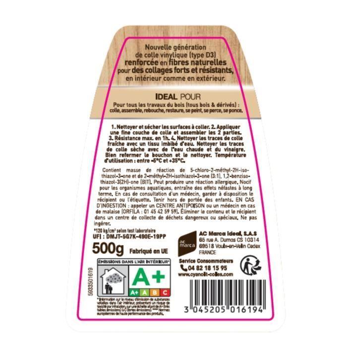 Joom Octopia Colle Bois - Cyanolit - Bois Et Dérivés - 500 G - Haute Résistance - Idéale Pour Bois Et Matériaux Dérivés - Image 2