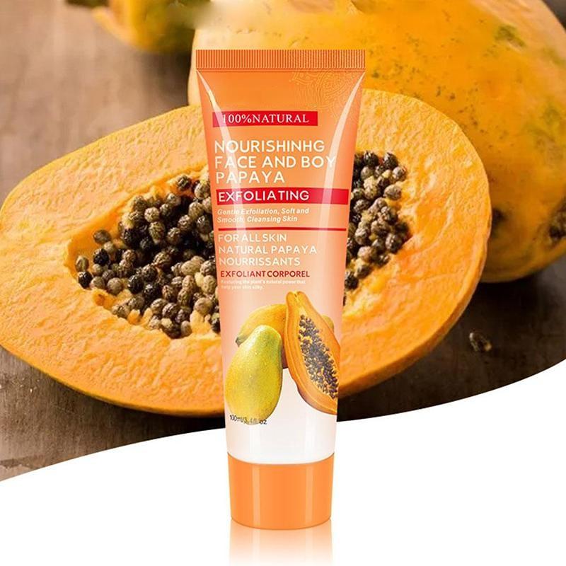 100g Natural Papayas Essence Peeling Cleanser Natural Exfoliating Whitening Brightening Face Scrub Gel Cream