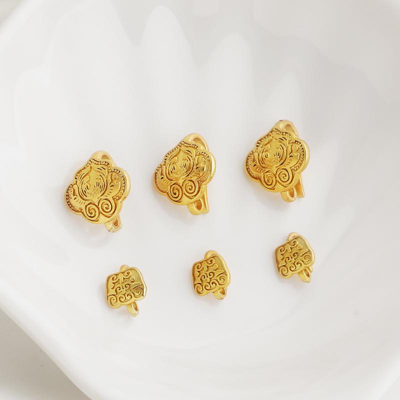 Gold-Plated Ruyi Phoenix Hook Tiger Pattern Hanfu Jewelry Connector