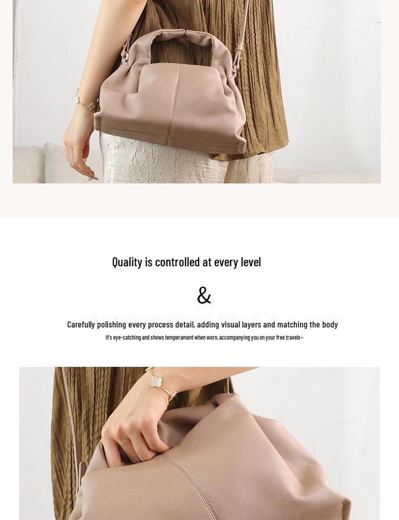 Polen Cloud Bag Lychee Grain Women's Fashion Handbag