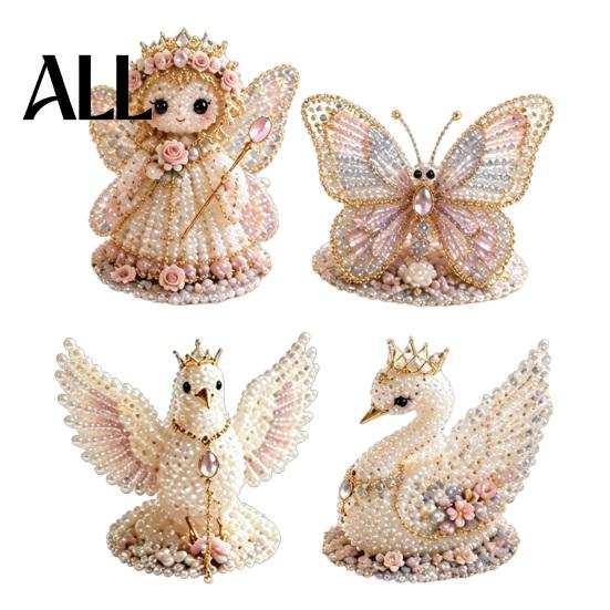 Kit Animale con Perline 3D 1 Set Kit Fai da Te, Artigianato Artistico con Perline con Istruzioni, Insetto Uccello Fata Fatto a Mano per Bambini Adulti Principianti Perline Decorative