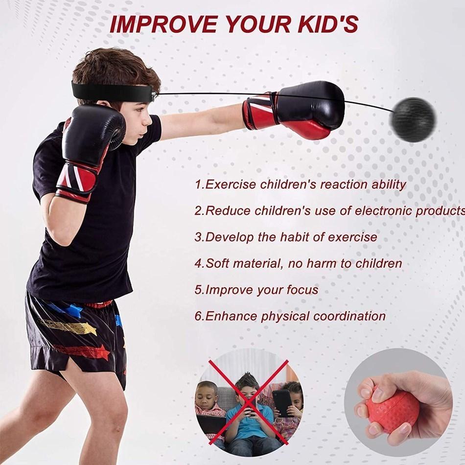 Kick Boxing Reflex Ball with Head Band Fighting Speed Training Punch Ball Muay MMA Exercise Kid Adults Home Equipment