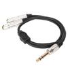 1 4 Inch Stereo Splitter Y Cable Dual Channel Aluminum Alloy 6.35mm Male Plug to Dual 6.35mm Female Port Cable 19.7in