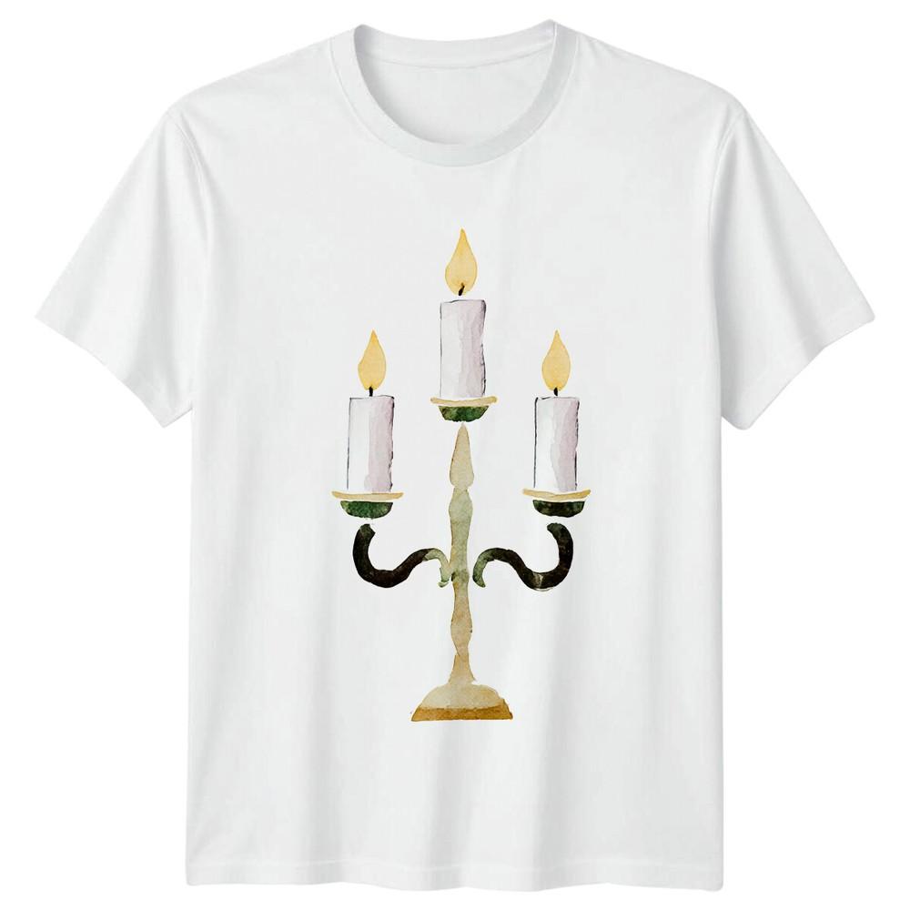 Candelabra Candles Decor Unisex TShirt Unisexs Tee Unisexs Graphic Top